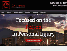 Tablet Screenshot of laphamlaw.com